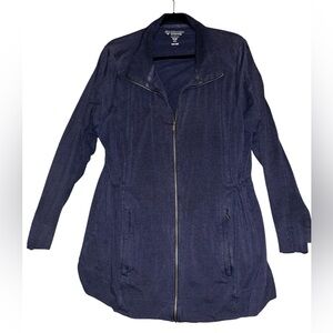 Coolibar UV Protecting Women’s Navy Zip-Up Jacket | XXL